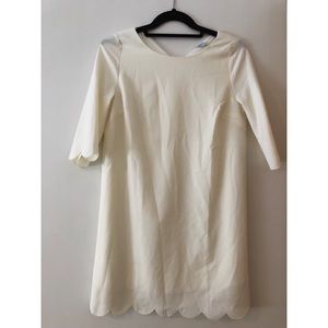 white/cream tobi scalloped dress